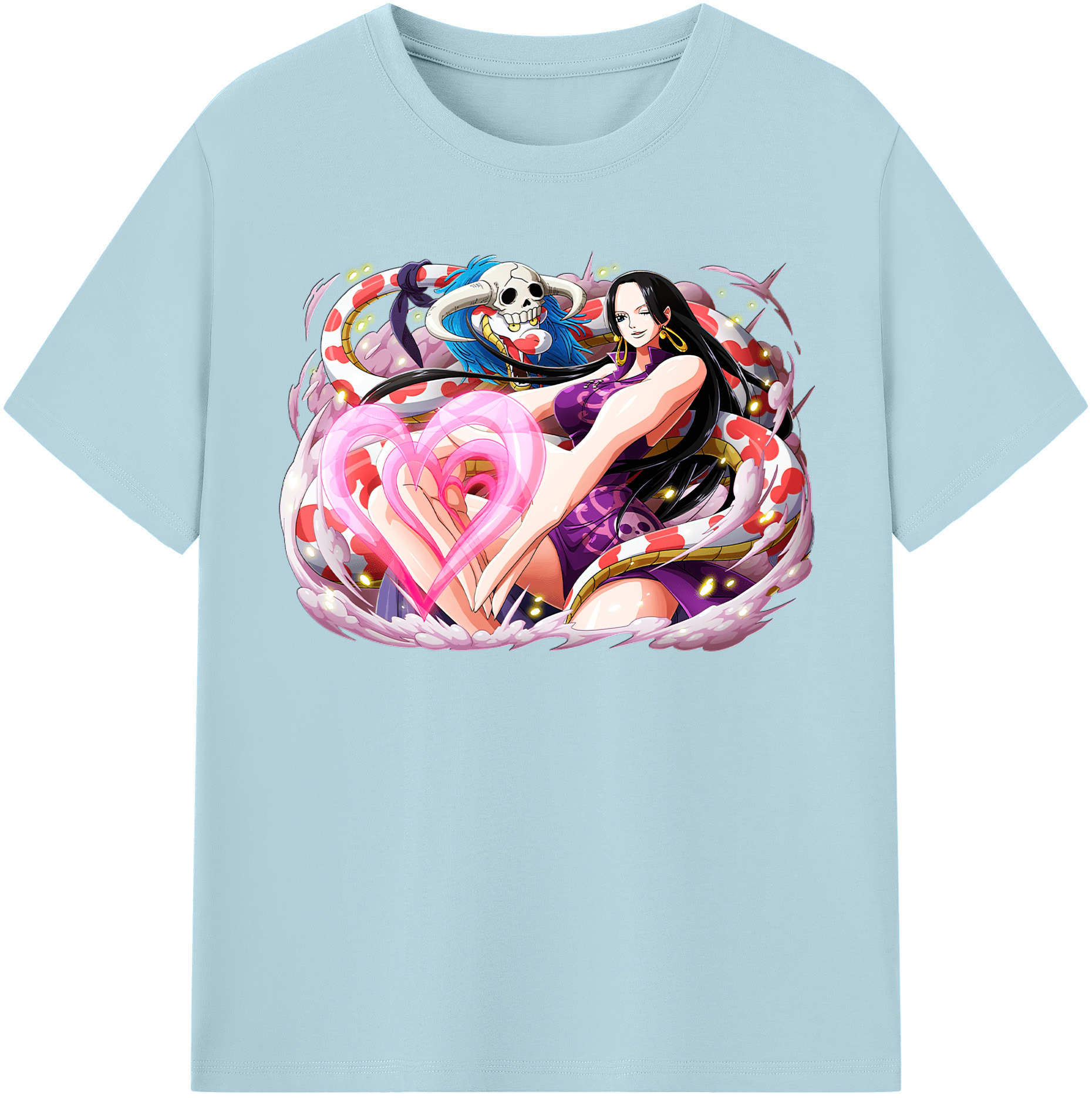 ワンピース ボア・ハンコック ONE PIECE Boa·Hancock 綿100％半袖Tシャツ（フロントプリント）